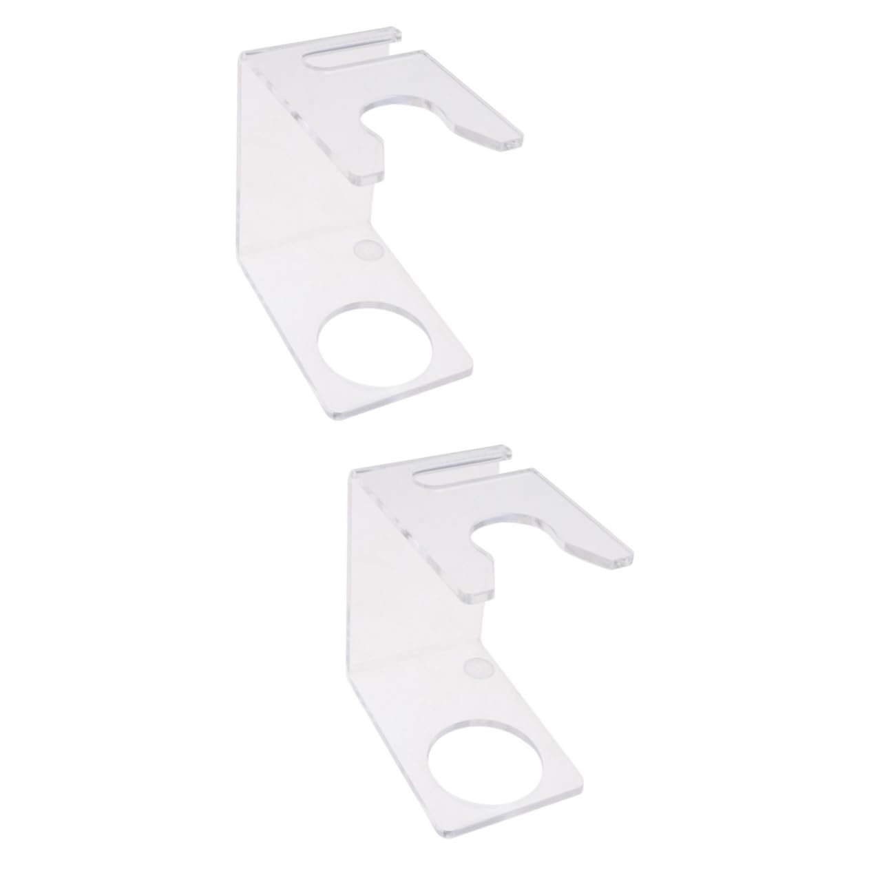 NOLITOY 2pcs Elegant Brush Bracket Acrylic Razor Brush Holder Shave Stand for All Razors