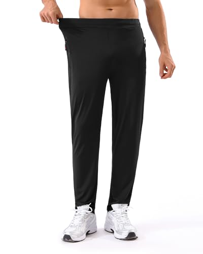 5 Pack Mens Sweatpants with Zipper Pockets Stretch Lightweight Athletic Track Pants for Men Joggers Running Workout Gym2