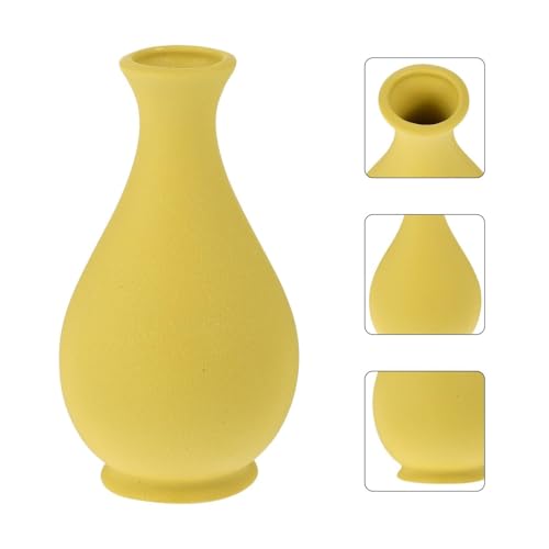 Jarrones para flores para espacios pequeños con este florero mini amarillo 6