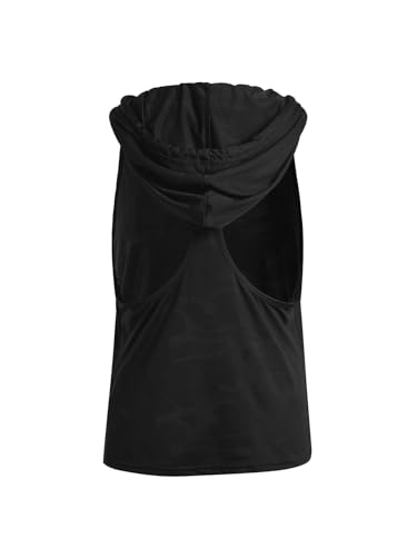 SweatyRocks Women's Camo Print Hooded Tank Tops Racerback Sleeveless Workout Athletic Shirts2