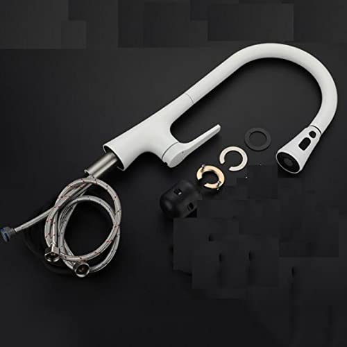 Robinet de cuisine gris mitigeur douchette orientable avec eau chaude froide - 3