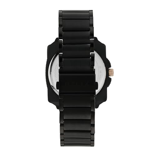 Image of Helix By Timex Analog Watch for man with Black Round Dial & Black Stainless Steel Bracelet Band Water Resistant Men's Wrist Watches - TW062HG03T