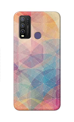 Image of Printed Hard Back Cover Case for Vivo Y50 Back Cover (Crumpled Paper Design) -1803