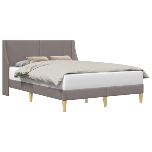 vidaXL Estructura de Cama con cabecera Placa de conexión, Cama Moderna, Diseño Rectangular, Tapizada en Tela, Mueble Funcional, Base Compacta y Elegante