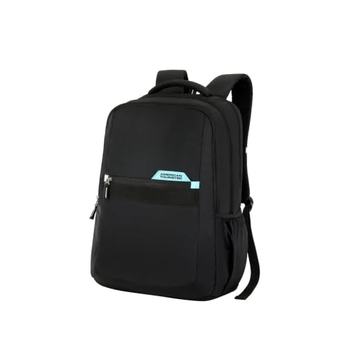 Image of American Tourister Valex Neo Style 01 Laptop Backpack | Spacious Bag for Men & Women | 17 inch Laptop Compartment | 3.5 Compartments | Stylish Everyday Backpack | Jet Black | 1 Year Global Warranty