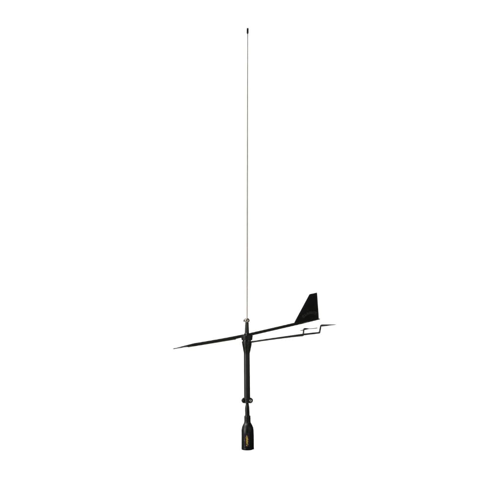 Glomex Antena VHF Marina 6dB Design Black Edition, modelo SGV80SBWIBK (Black Swan) – Alto rendimiento, instalación premium, para yates y barcos