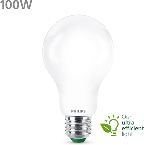 Ampoule LED Ultra Efficient Philips E27 100W 3000K classe A pour un éclairage durable