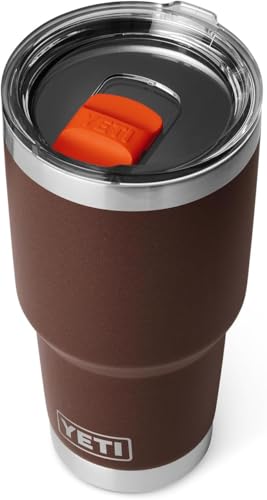 Image of YETI Rambler 30 oz Tumbler, Stainless Steel, Vacuum Insulated with MagSlider Lid, Wetlands Brown