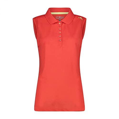 CMP - Polo Senza Maniche da Donna, Red Kiss, 40