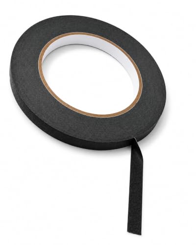 Image of Black Garment Adhesive Tape - 3 /8 inch x 60 Yards, 3 Rolls | Precision Marking & Draping Tape for Tailors, Dry Cleaners, Fashion Design Students, Pattern Makers & Clothing Manufacturers