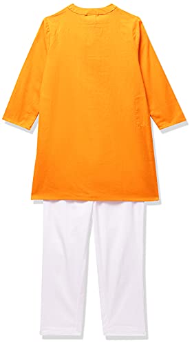Image of Amazon Brand - Jam & Honey Regular Boys Kurta Sets (AW21KPJF01 Orange 9-10 Years)