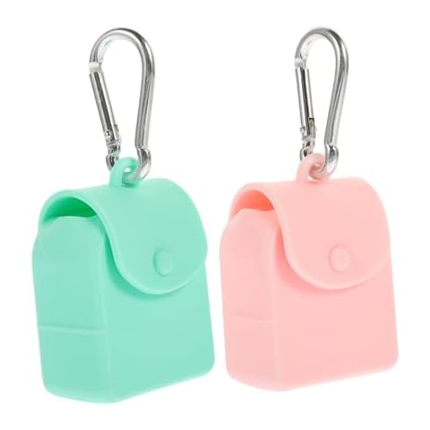 Beatifufu 2 Pcs Silicone Change Pouch Versatile Purse with Hook for Easy Storage Ideal for Small Items and Headphone Organization Silicone Material Cover