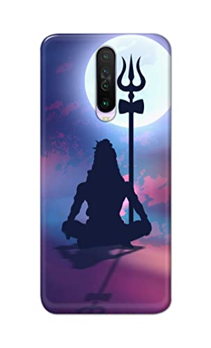 Image of Printed Hard Back Cover Case for Mi Poco X2 Back Cover (Lord Shiva) -702