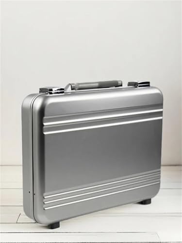 Maletín de aluminio con asa para viaje y transporte de herramientas o tabletas 7