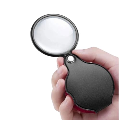 Lupa de Aumento de Bolso Portátil Dobrável Lente 60mm De Aumento ...