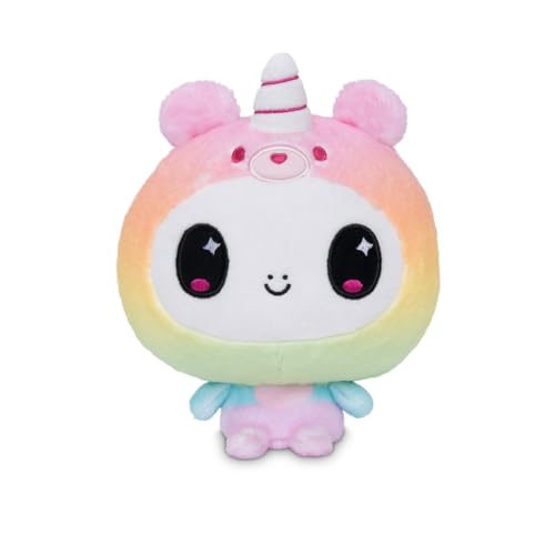 TeeTurtle Cloudheads Sugar the Unicorn Plush - 5-Inch Cake Scented Teddy Berries Stuffed Animal with Embroidered Details - Soft Cuddly Plush Toys for Kids, Teens, and Adults