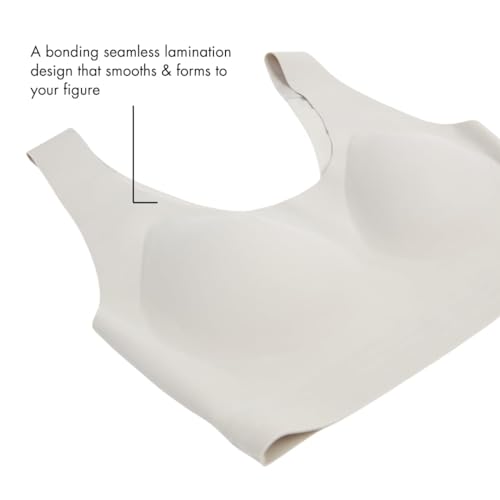 Floatley to The T-Shirt Scoop Neck Bra for Women, Silky Comfort Wirefree Seamless Grip Band Pullover Bra with Removable Pads4