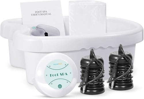 Veicomtech Ionic Foot Bath Detox Machine, Ion Cleanse for Home Use, Salon, Beauty SPA Club (2 Arrays, 100 Liners) Green