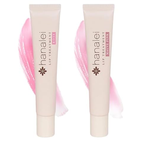 Hanalei Lip Treatment Bundle (Rose and Mauve Pink) | Made with Kukui Oil, Shea Butter, Agave, and Grapeseed Oil, Soothe Dry Lips (Cruelty free, Paraben free) Cover