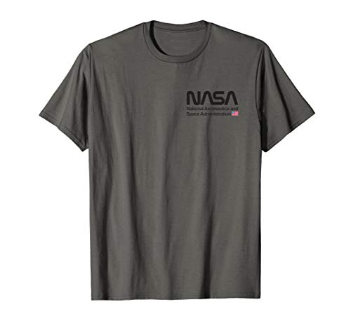 NASA Shirt, Worm Logo Insignia Symbol USA US Flag Graphic T-Shirt