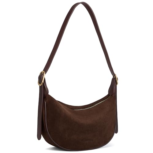 Image of BOSTANTEN Purses for Women Crescent Crossbody Bag Vegan Leather Shoulder Hobo Handbag Adjustable Strap