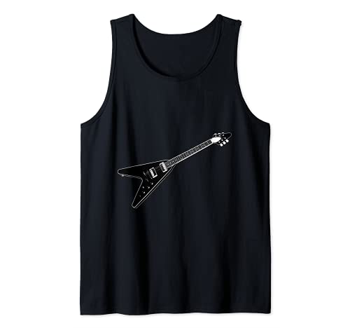 Flying V Guitarra Hard Rock Heavy Metal Grunge Stoner Música Camiseta sin Mangas