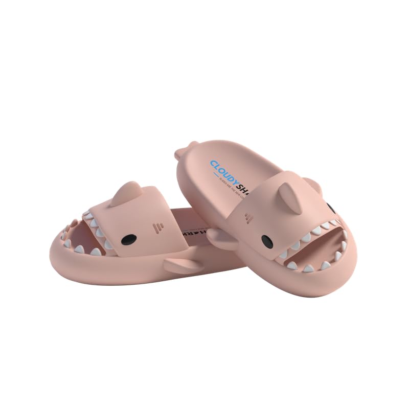 CLOUDYSHARKS Unisex Adult Shark Slippers | The Original Cloud Shark Slides 2024 | Summer Ultra Light Quiet Home Bathroom Outdoor Cute Slippers | Peach (B0CZBD2D7G) Amazon Price History, Amazon Price Tracker