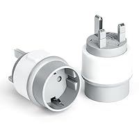 Adaptateur de voyage Europe vers Anglaise: Adaptateur Prise Anglaise vers Europe Tension nominale 100-250 V, maximum 10 A, puissance de sortie maximale 2500 W. Compatible avec la plupart des appareils, tels que les téléphones portables, les ordinateu...
