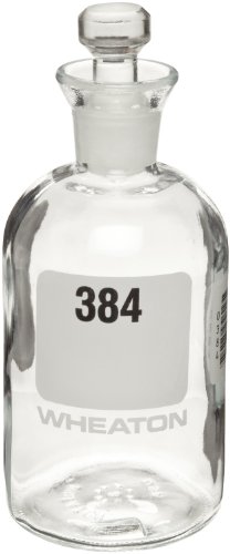 Wheaton 227497-16 BOD Bottle, 300mL, Robotic Stopper, Numbered 361-384, 69mm Diameter x 165mm Height (Case Of 24)