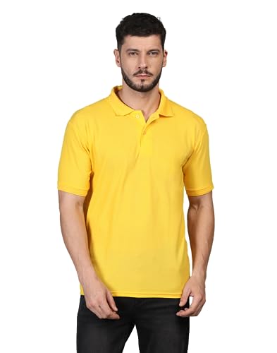 Image of INKKR Men's Casual Polo Neck Half Sleeve Solid T-Shirt (Pack-3)