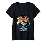 Photo Gallery donna idaho springs colorado usa retro montagna vintage design maglietta con collo a v Photo Gallery donna idaho springs colorado usa retro montagna vintage design maglietta con collo a v