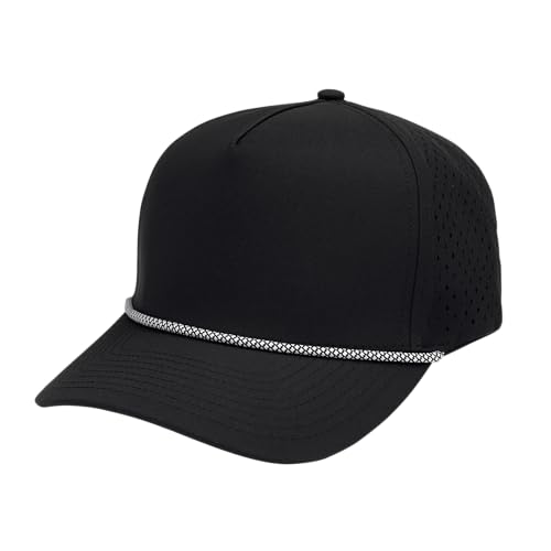 Image of Glendora 5‑Panel High‑Crown Snapback Hat - Lightweight Mesh Back, Flat Brim, Adjustable, Stylish Unisex Hat
