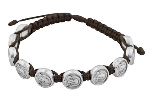 Good Shepherd Creations Adjustable Cord Bracelet with Padre Pio Medal Charm