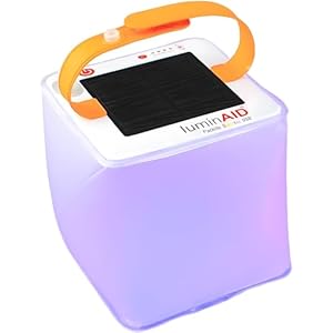 LuminAID PackLite Spectra USB Solar Inflatable Color Changing Waterproof Light