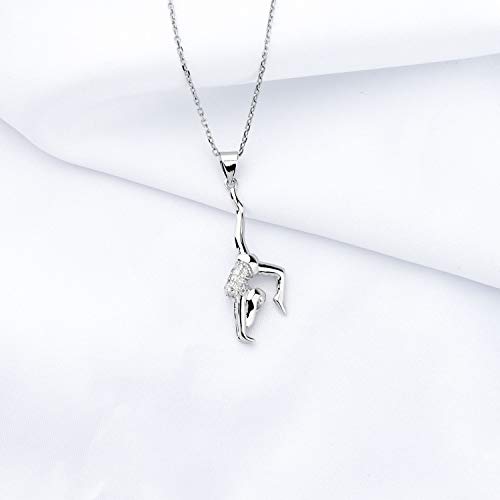 FUSTMW Gymnastics gifts Gymnast Necklace Gymnast Team Coach Gifts Ballerina Gymnastics Pendant Jewelry2
