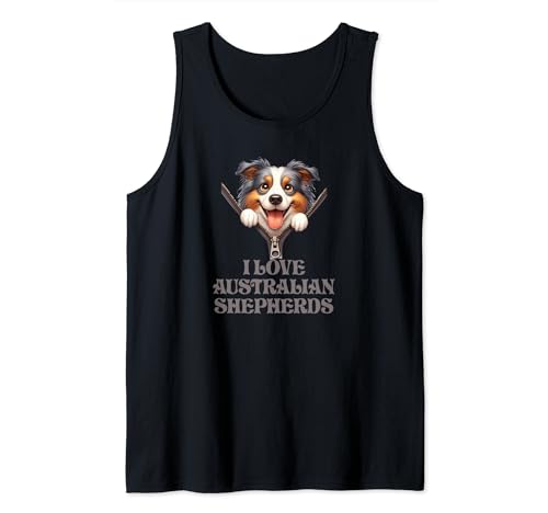I Love Australian Shepherds Camiseta sin Mangas