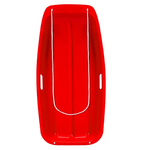 Snow Sleds (Red), Snow Tube for Family Activities Snow Board Heavy-Duty Snow Sled for Kids and Adults Winter Fun