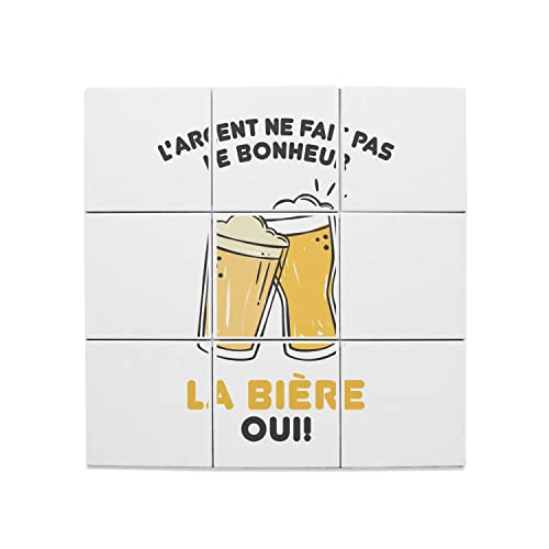 Carreaux céramique bière décoration murale bistrot plaque humour pour bar maison