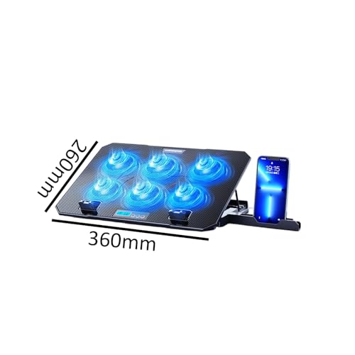 Ventilador silencioso para laptop con 6 ventiladores y luz LED miniatura 5
