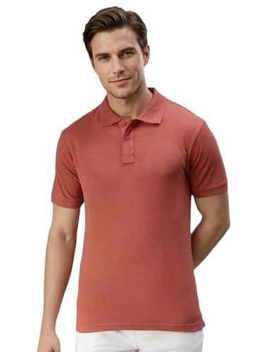 Image of Lux Cozi Men's Cotton Solid Polo Tshirt | Collar Tshirts | Half Sleeves | Stylish & Premium All Day Wear | Pack of 1