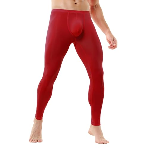 Mens Thermal Underwear Bottoms Activewear Leggings Long Johns Underpants Activewear Yoga Pants for Men