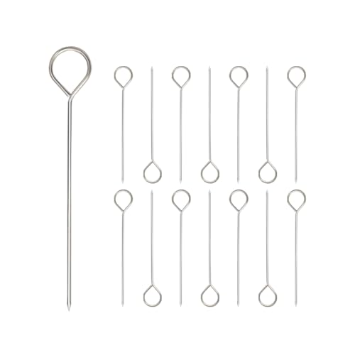 15 Pcs Stainless Steel metal skewers, 5.8 Inch Turkey Lacers, Wraps Turkey Lacers, Kabob Skewers Stainless, for Meat Trussing, Shish Kebob