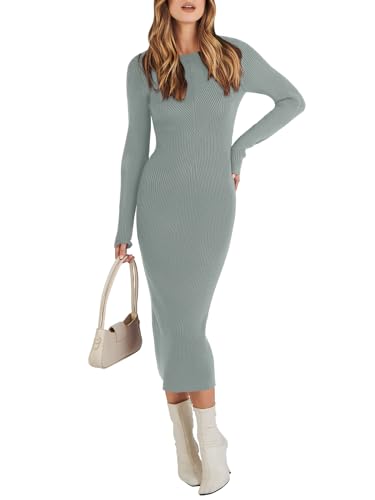 ANRABESS Womens Long Sleeve Sweater Dress 2025...
