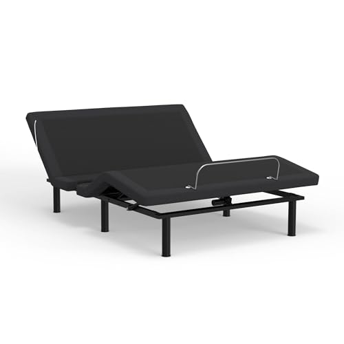 Image of Blissful Nights e6 Wall Glide Adjustable Bed Frame with Voice Control, Massage, USB, Nightlight, Anti-Snore, Zero Gravity, Wireless Remote and No Tools Assembly (Queen)