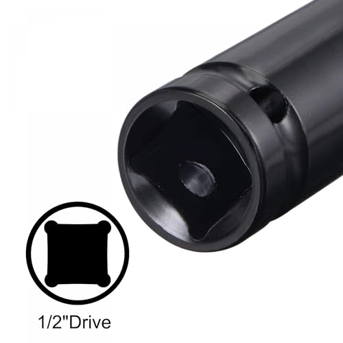 Image of TA-VIGOR 1 /2 Drive by 17mm Deep Impact Socket, 6 Inch Length Durable Reliable CR-V Steel, 6-Point Metric Sizes for Home Car Repair