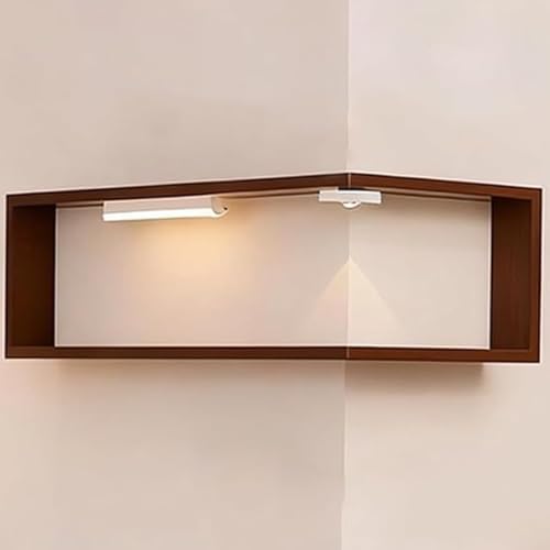 ZTMHRG Estante de Esquina Inteligente con luz, estantes de Esquina iluminados de Pared, Estante Flotante con LED para Sala de Estar, Dormitorio y Oficina.(1PC with Lights)