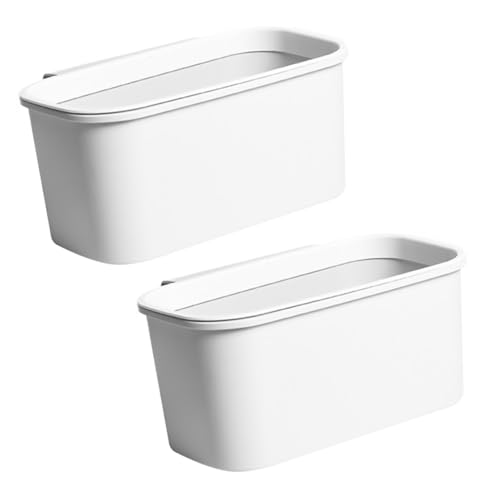 WEKAMOS 2 pezzi Contenitori Rifiuti da Appendere per Cucina Cestini Spazzatura Sospesi Compatti e Resistenti Design con Materiali Durevoli e Superficie Liscia per Uso