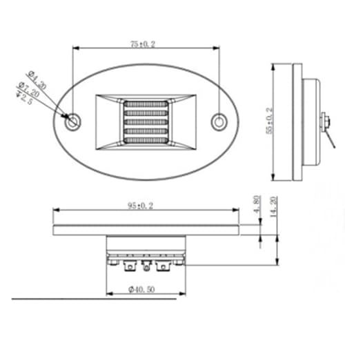 Tweeter à ruban 4 ohms 10,2 cm avec haut-parleur d'aigus hifi