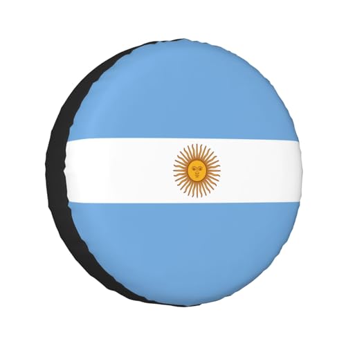 Cubierta de neumático de repuesto con estampado de bandera argentina a prueba de polvo para remolques, caravanas, SUV y muchos vehículos