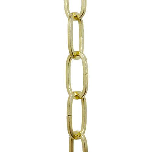 Image of RCH Hardware CH-S62-45-PB-10 Steel Chandelier Chain, Polished Brass (10 Feet)